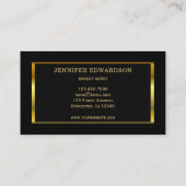 Modernes, goldfarbenes Holzmuster beruflich Visitenkarte (Rückseite)