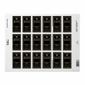 Modernes goldfarbenes Honigweinetikett Adressaufkleber (Vorne)