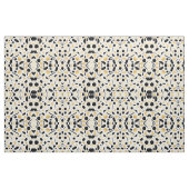 Modernes goldfarbenes Schwarz-weiß geometrisches M Stoff (Fat Quarter (45,7 x 55,9 cm))