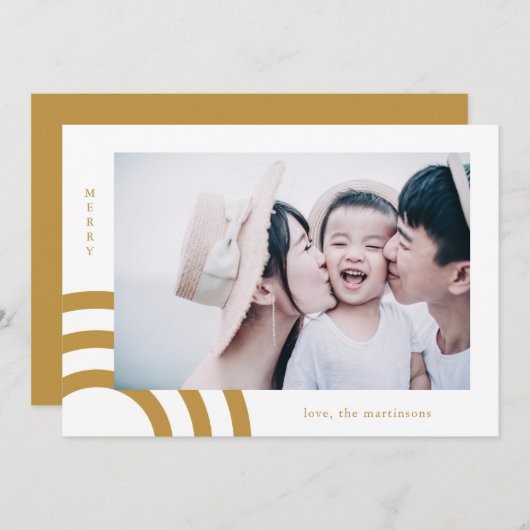 Modernes goldgelbes Foto (Vorne/Hinten)