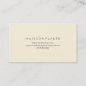 Modernes Goldgeometrisches Muster auf Ecru Visitenkarte (Rückseite)