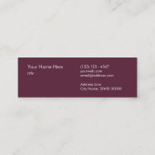 Modernes Goldgestreifte stilvolle MiniVisitenkarte Mini Visitenkarte (Rückseite)