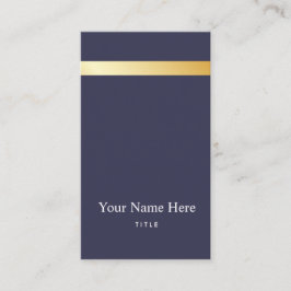 Modernes Goldgestreifte stilvolle vertikale Visitenkarte