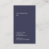 Modernes Goldgestreifte stilvolle vertikale Visitenkarte (Rückseite)