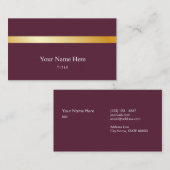 Modernes Goldgestreifte stilvolle Visitenkarte (Vorne/Hinten)