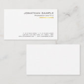 Modernes goldgestreiftes minimalistisches Trendy S Visitenkarte (Vorne/Hinten)