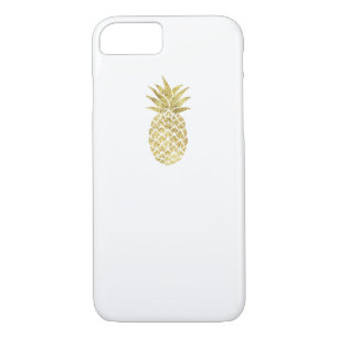 Modernes GoldGlitzer-Ananas-Logo-nobles Weiß Case-Mate iPhone Hülle