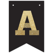 Modernes GoldGlitzer-Foto u. alles- Gute zum Wimpelkette (Dritte Fahne)