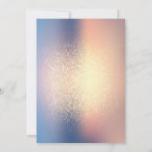 Modernes GoldGlitzer-Ruhestands-mit BlumenParty Einladung (Rückseite)