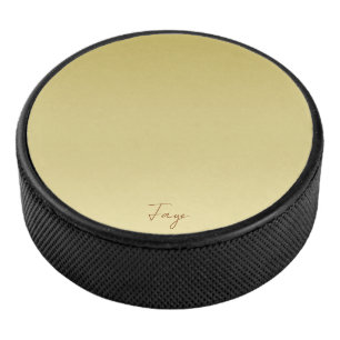Modernes Goldgradienten Luxustypografie Name Eishockey Puck