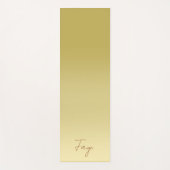 Modernes Goldgradienten Luxustypografie Name Yogamatte (Vorderseite)