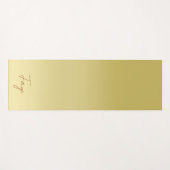 Modernes Goldgradienten Luxustypografie Name Yogamatte (Vorderseite (Horizontal))