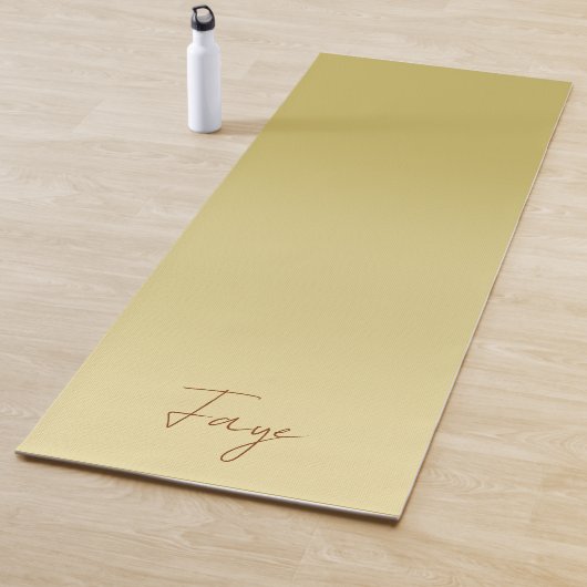 Modernes Goldgradienten Luxustypografie Name Yogamatte (Beispiel)
