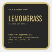 Modernes Goldgrenzenschild Quadratischer Aufkleber (Vorderseite)