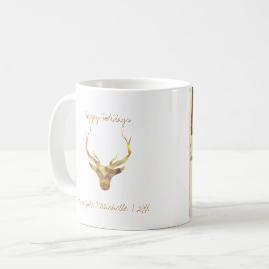 Modernes Goldhirsch Kaffeetasse (Vorderseite Links)