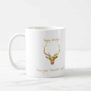 Modernes Goldhirsch Kaffeetasse