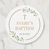 Modernes Goldkreuz der Taufe Geschenkanhänger (Rückseite)