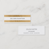 Modernes GoldLuxe Visitenkarte, dünn Mini Visitenkarte (Vorne/Hinten)