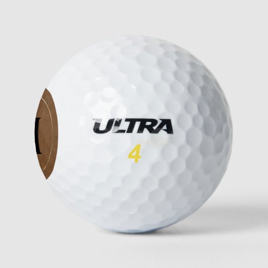 Modernes Goldmonogramm Golfball (Logo)