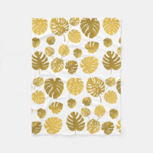 Modernes goldtropisches Blätter Muster