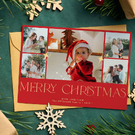 Modernes Goldtypografie-Foto kassiert Weihnachten