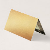 Modernes Goldumlaufskript mit Foto-RSVP-Karte Visitenkarten (Rückseite)