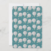 Modernes Golf Balls Baby Dusche Party Blau Einladung (Rückseite)