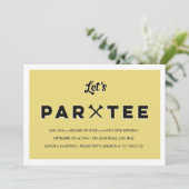 Modernes Golf-Party Einladung (Stehend Vorderseite)