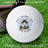 Modernes Golfer Custom Foto verleiht Personalisier Golfball