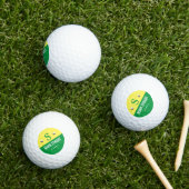 Modernes Golfer-Diagonal-Monogramm Golfball (Insitu Gras)