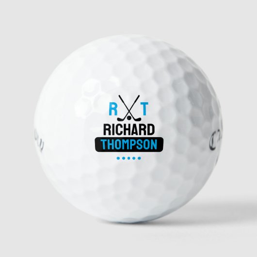 Modernes Golfer-Logo Golfball (Vorderseite)