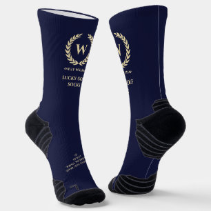 MODERNES GOLFER MONOGRAM NAVY BLUE LUCKY GOLF SOCKEN