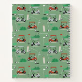 Modernes Golfer-Thema Personalisiert Notizblock (Rückseite)