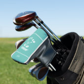 Modernes Golfgeschenk mit Monogramm Teal-Putter Golf Headcover (In Situ)