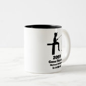 Modernes Gone Fishing - müde Sitzen Fischer Gesche Zweifarbige Tasse (VorderseiteRechts)