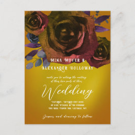 Modernes Goth Dark Rose QRC Postkarte