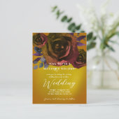 Modernes Goth Dark Rose QRC Postkarte (Stehend Vorderseite)