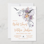 Modernes gotisches Halloween-Brautparty Einladung (Vorderseite)