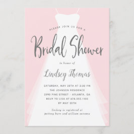 Modernes Gown EDITABLE FARBBrautparty laden ein Einladung