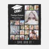 Modernes GRAD 13 x Foto Collage Graduate Gift Fleecedecke (Vorderseite)