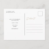 Modernes Grad 3 Foto Collage Gold Ankündigungspostkarte (Rückseite)