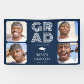 Modernes GRAD 4x Foto Collage Graduate Banner (Horizontal)