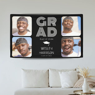 Modernes GRAD 4x Foto Collage Graduate Banner