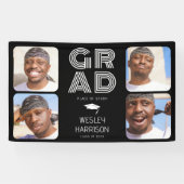 Modernes GRAD 4x Foto Collage Graduate Banner (Horizontal)
