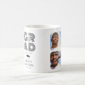 Modernes GRAD 4x Foto Collage Graduate Kaffeetasse (Mittel)
