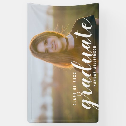 Modernes Grad-Foto-Klassifizierung 20XX Abschluss- Banner (Vertikal)