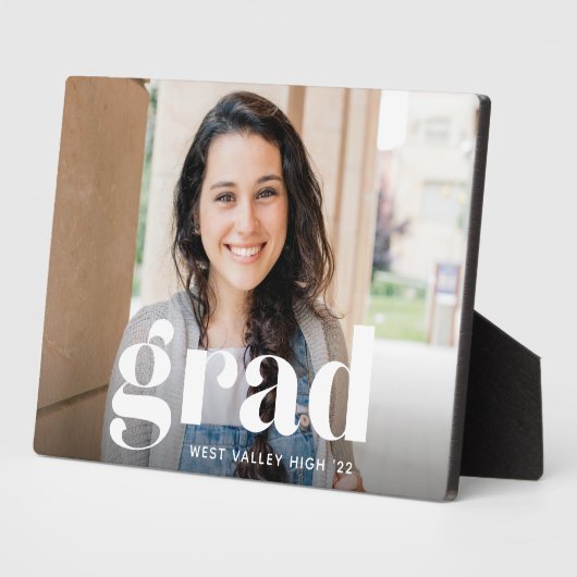 Modernes Grad Overlay | Abschluss Foto Horizontal Fotoplatte (Seite)