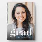 Modernes Grad Overlay | Abschluss Foto Vertikal Fotoplatte (Vorderseite)