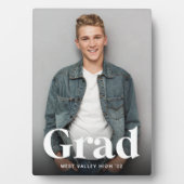 Modernes Grad Overlay | Abschluss Foto Vertikal Fotoplatte (Vorderseite)