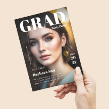 Modernes Grad Party Magazine Foto Abschluss